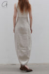 SWAYING/KNIT knitting stitching vest skirt SW23SS2L18 meters gray/linen PS56